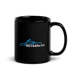 Bill Hobbs Art Logo - Black Glossy Mug