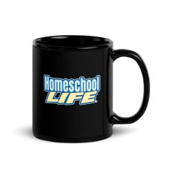 Homeschool Life Logo - Black Glossy Mug